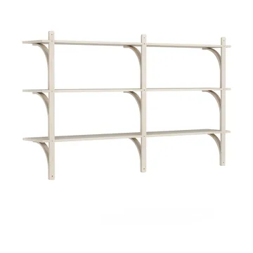Levi Regal 3 Fachboden - Weiß pigmentierte Esche–Messing, 180 cm - Swedese