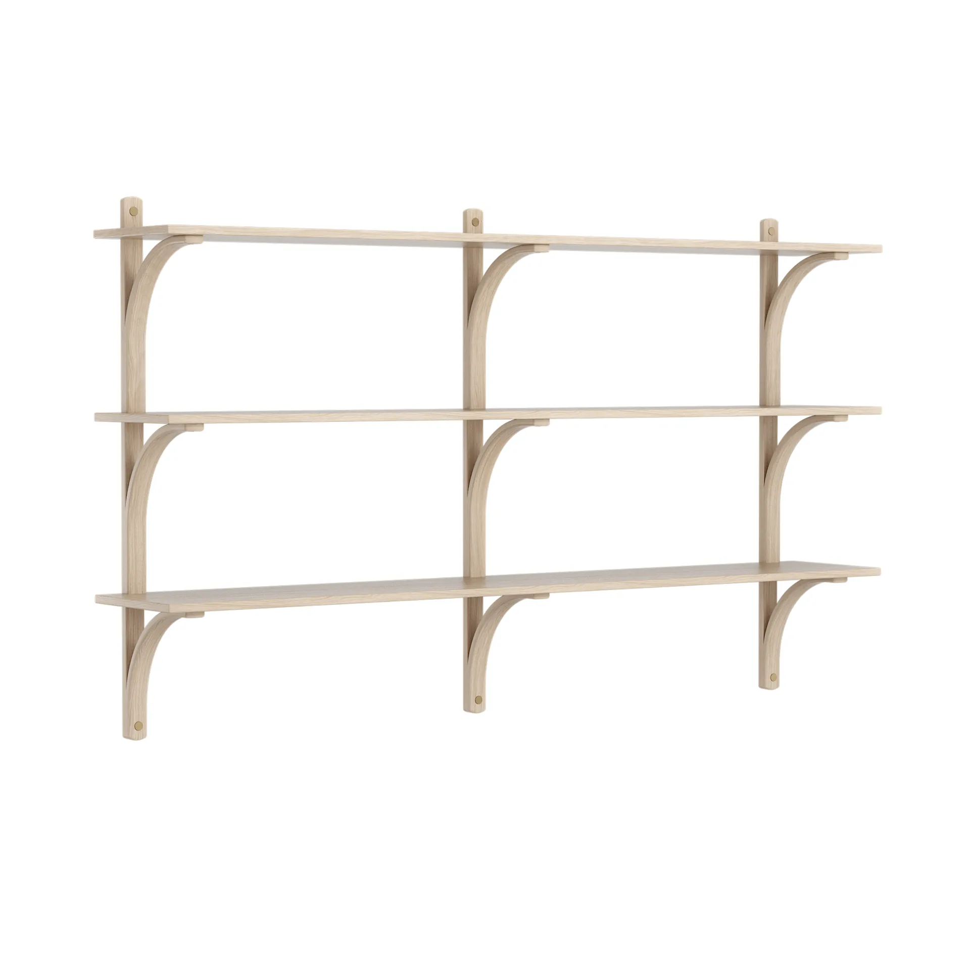 Levi Regal 3 Fachboden, Weißpigmentierte Eiche-Aluminium, 180 cm Swedese