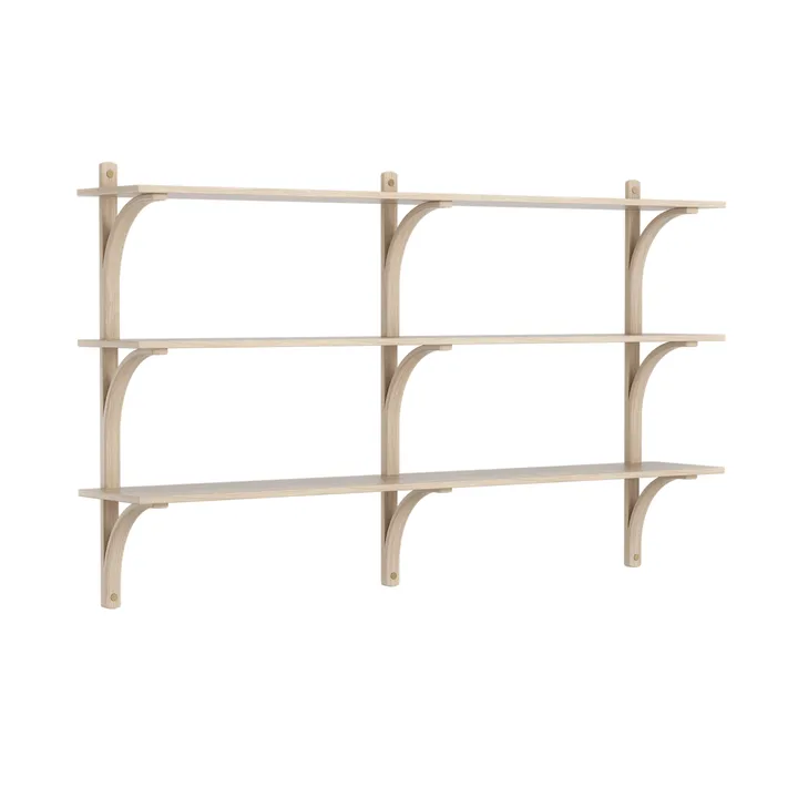 Levi Regal 3 Fachboden - Weißpigmentierte Eiche-Aluminium, 180 cm - Swedese