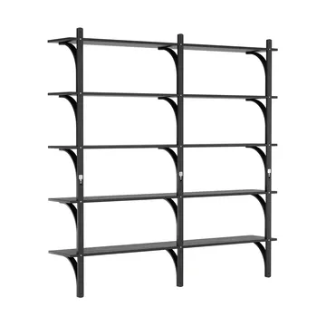 Levi Regal 5 Fachboden - Schwarz lasiertes Esche-Aluminium, 180 cm - Swedese