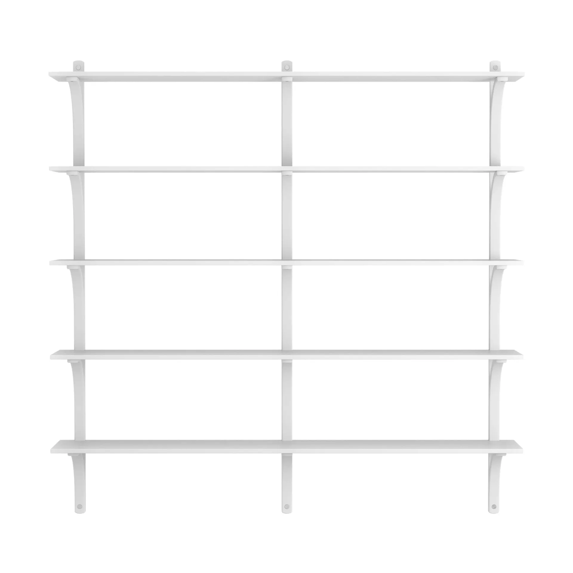 Levi Regal 5 Fachboden, Weiß lasierte Esche-aluminium, 180 cm Swedese