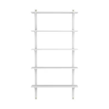 Levi Regal 5 Fachboden - Weiß lasiertes Esche-messing, 90 cm - Swedese