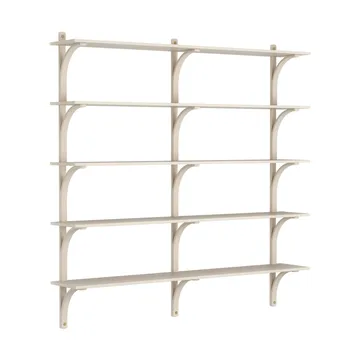 Levi Regal 5 Fachboden - Weiß pigmentierte Esche–Messing, 180 cm - Swedese