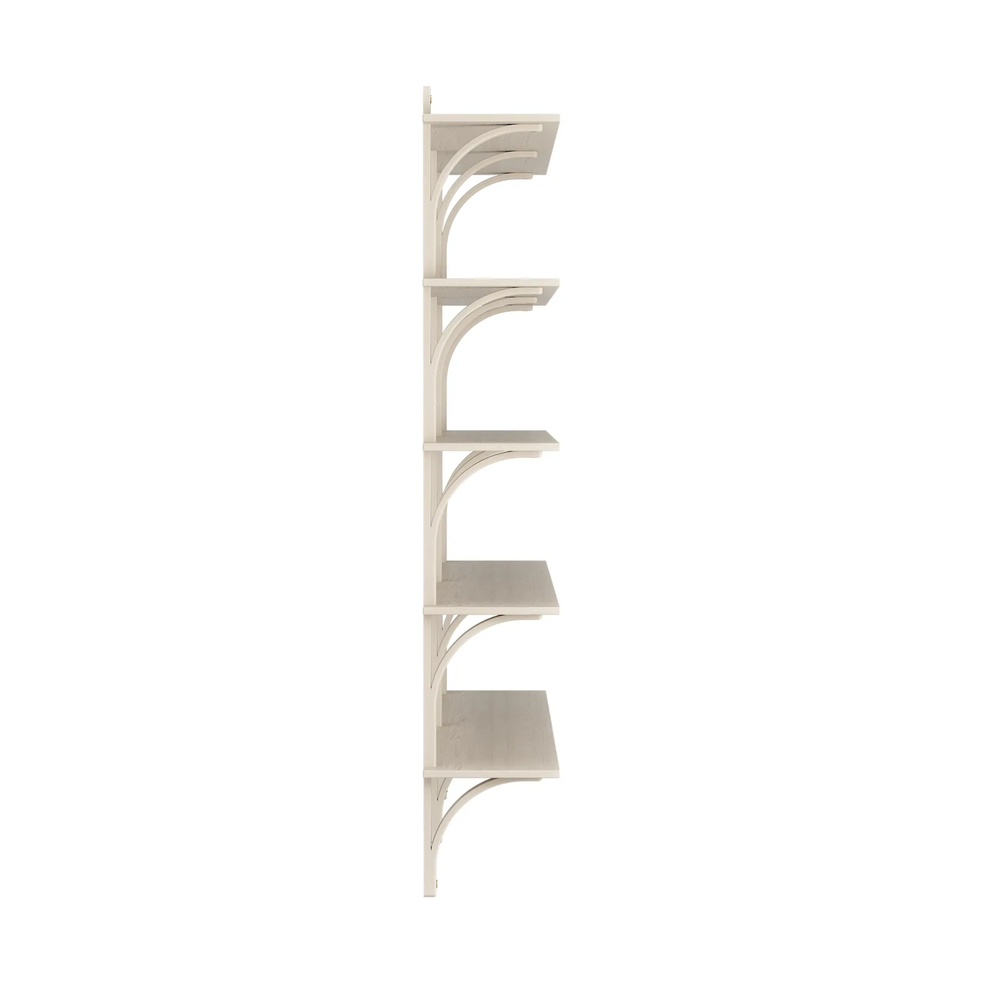 Levi Regal 5 Fachboden, Weiß pigmentierte Esche–Messing, 180 cm Swedese