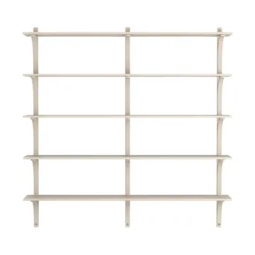 Levi Regal 5 Fachboden - Weiß pigmentierte Esche–Messing, 180 cm - Swedese