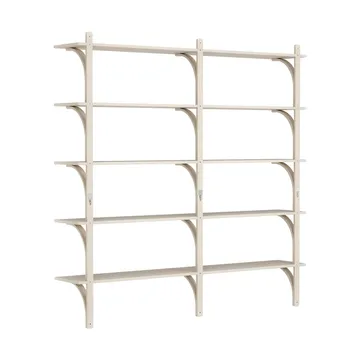 Levi Regal 5 Fachboden - Weiß pigmentierte Esche–Messing, 180 cm - Swedese