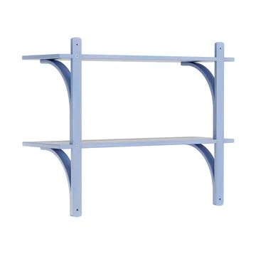 Levi Regal - Ilke blau-Edelstahl, 2 Ablagen, 90 cm - Swedese