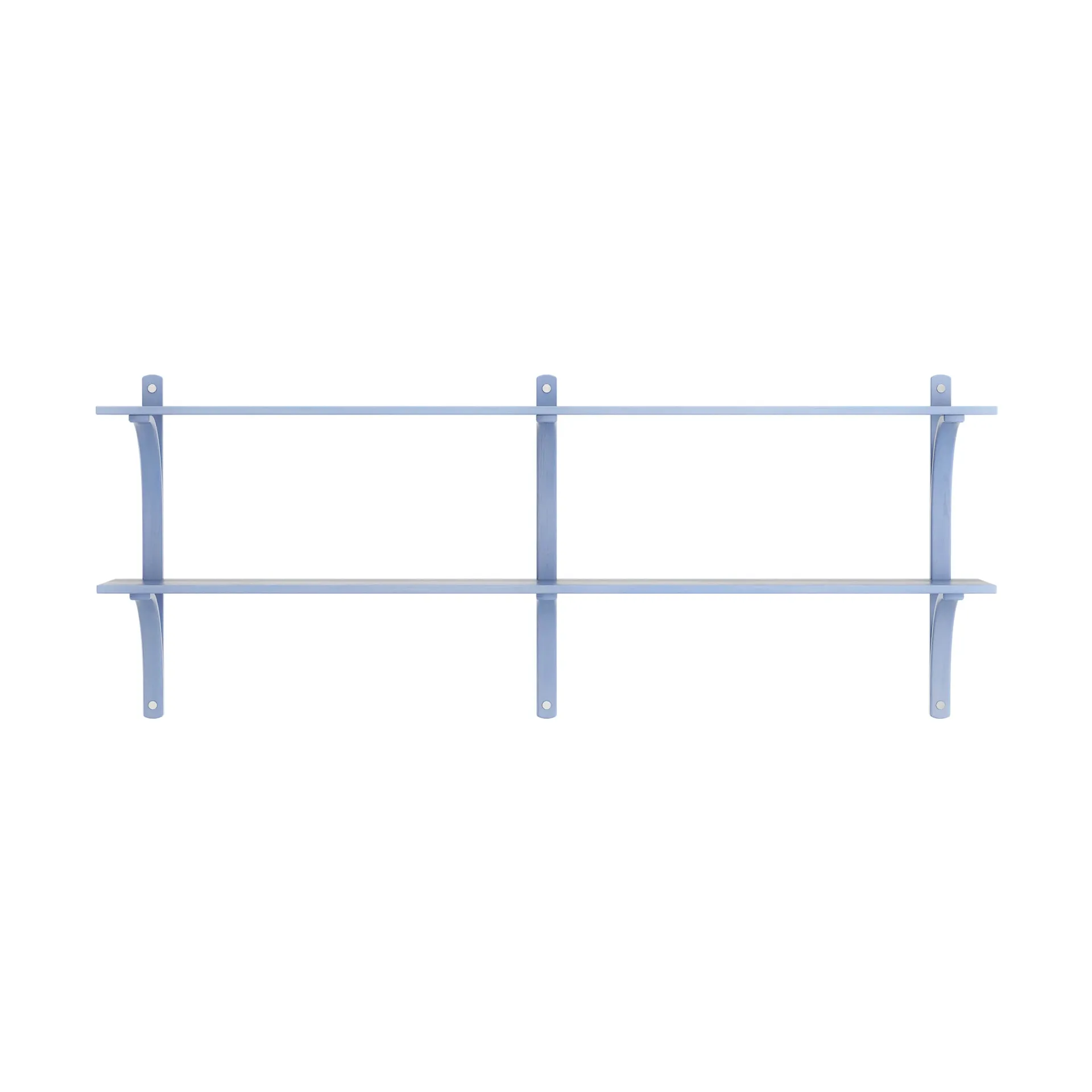 Levi Regal, Ilke blau-Edelstahl, 2 Regalböden, 180 cm Swedese