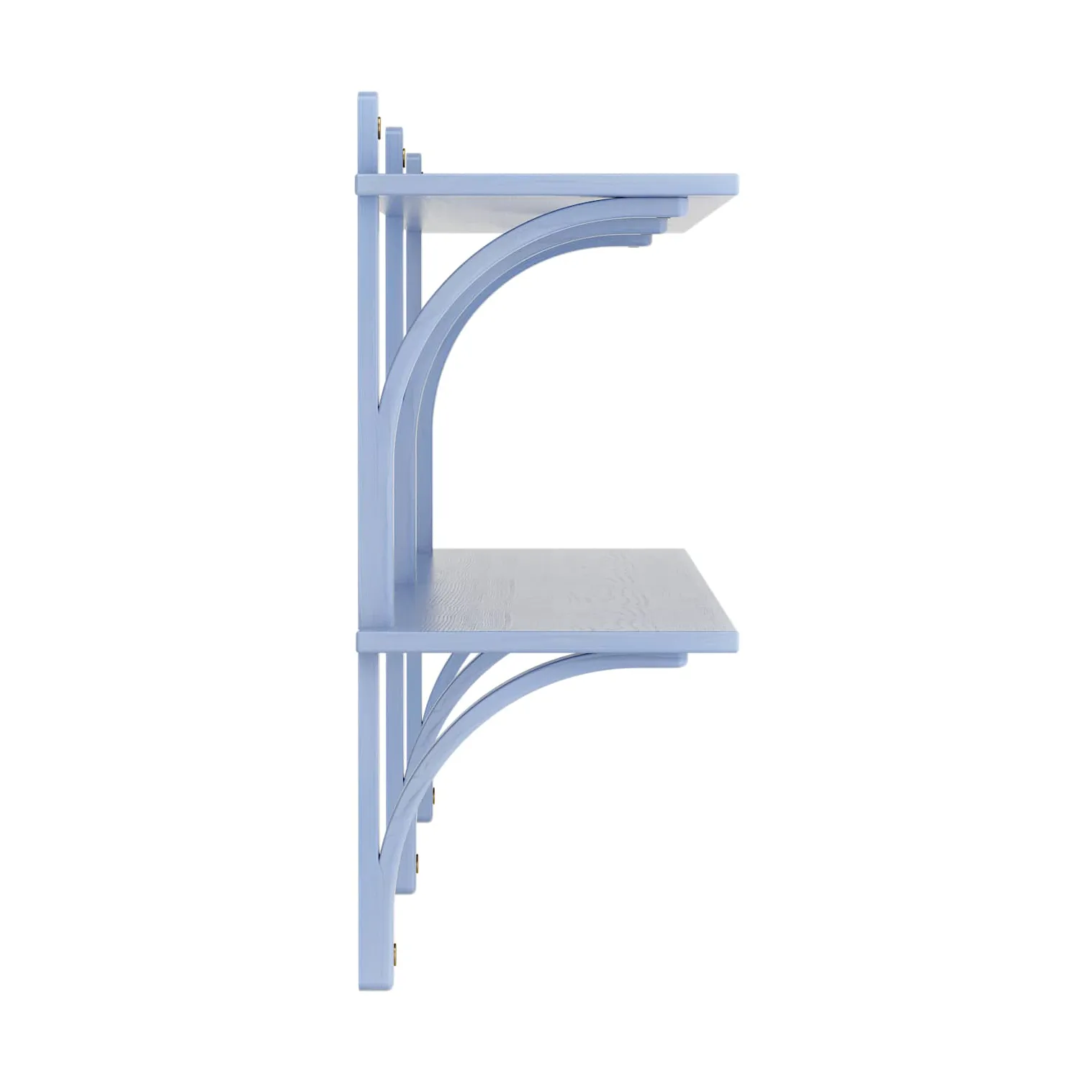 Levi Regal, Ilke blau-Messing, 2 Regalböden, 180 cm Swedese