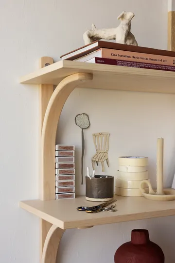 Levi Regal - Ilke blau-Messing, 2 Regalböden, 90 cm - Swedese