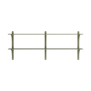 Levi Regal - Moss green-Messing, 2 Regalböden, 180 cm - Swedese