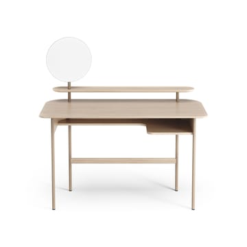 Luna Schreibtisch mit Regal und Spiegel - Eiche weiß pigmentiert - Swedese