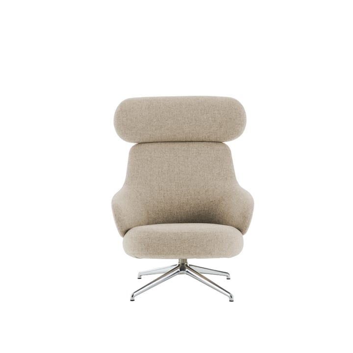 Pillo Sessel, Stoff hallingdal 65 200 offwhite, Chrom, 4-sterniger Drehfuß Swedese