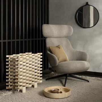 Pillo Sessel - Stoff hallingdal 65 200 offwhite, Chrom, 4-sterniger Drehfuß - Swedese