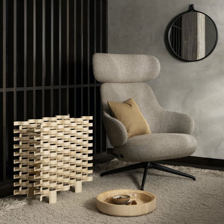 Pillo Sessel, Stoff hallingdal 65 200 offwhite, Chrom, 4-sterniger Drehfuß Swedese