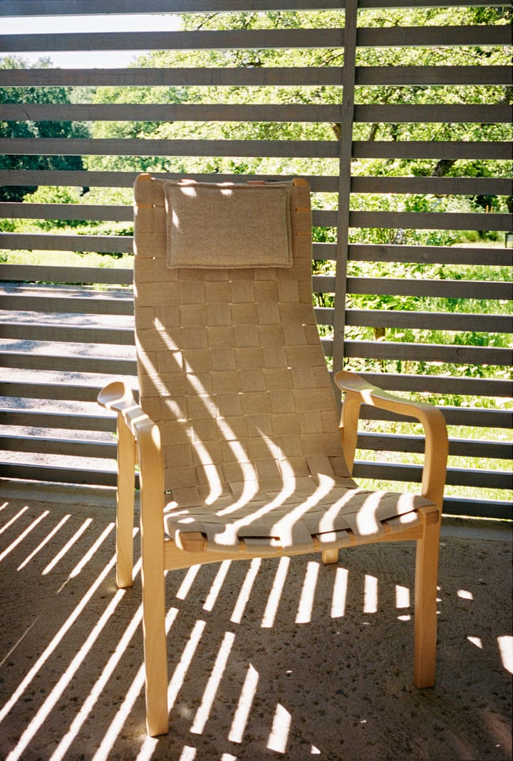 Primo Sessel hoch mit Nackenkissen Buche lackiert, Natur
