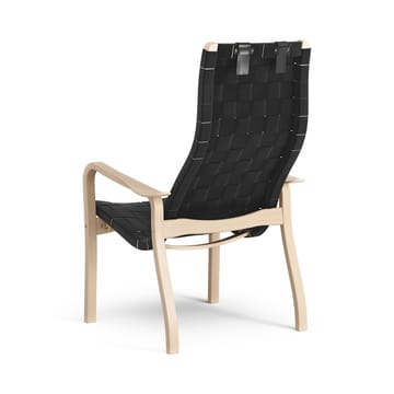 Primo Sessel hoch mit Nackenkissen Buche lackiert - Schwarz - Swedese