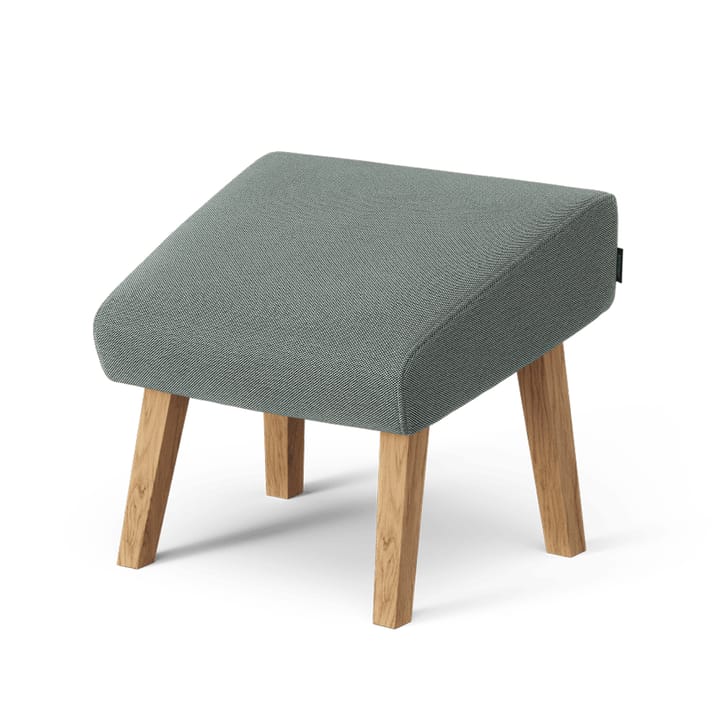 Select Fußhocker - Stoff steelcut trio 3 0916 Grün, Eichenholzbeine geölt - Swedese