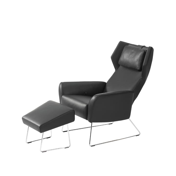 Select Fußhocker - Stoff steelcut trio 3 236 beige, naturlackierte Eschenholzbeine - Swedese