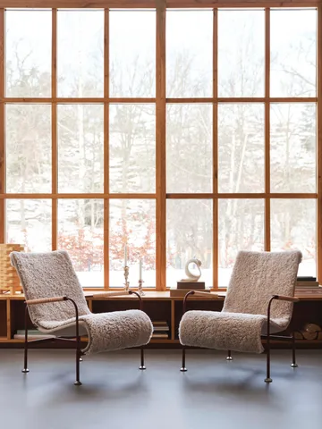 Serpentine Sessel - Stoff Romo Linara Rye-Chrom - Swedese