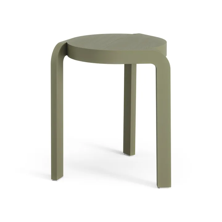 Spin runder Hocker H44 cm - Esche-moss green, Ø32x44 cm - Swedese