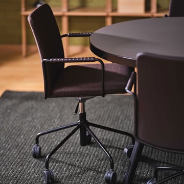 Stella Bürostuhl, höhenverstellbar mit Kippfunktion - Leder elmosoft 33004 Braun, Chrom - Swedese