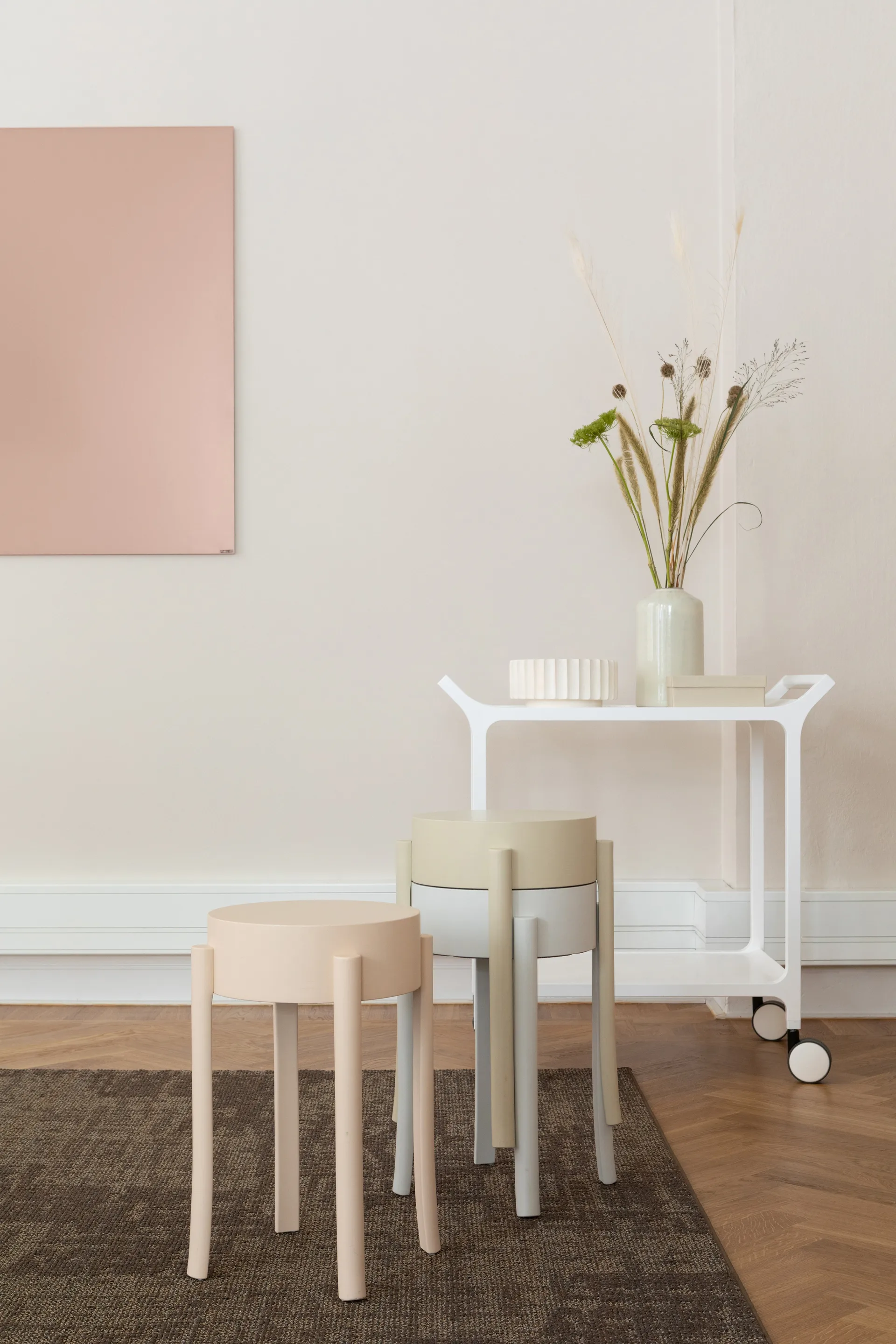 Teatime Servierwagen, Esche weiß glasiert Swedese