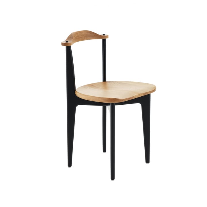 Thema Stuhl - Eiche, Gestell Birke schwarz lackiert - Swedese
