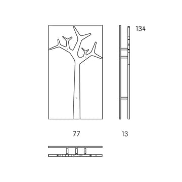 Tree junior Kleiderhänger Wand - Eiche klarlack - Swedese