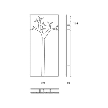 Tree Kleiderhänger Wand - Eiche klarlack - Swedese