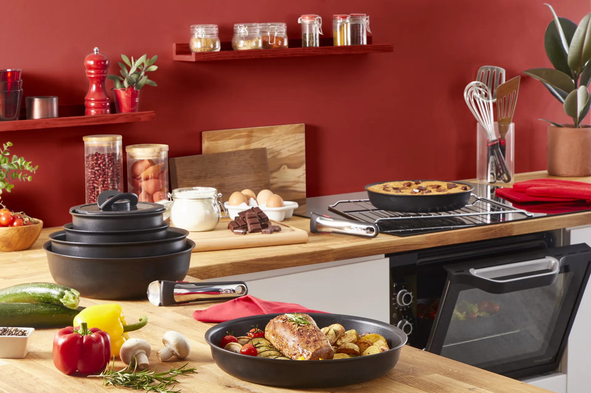 Ingenio Unlimited ON Bratpfannenset, 3 Teile Tefal