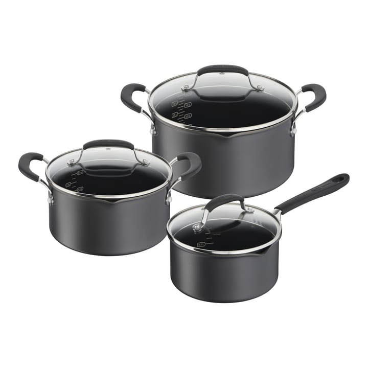 Jamie Oliver Quick & Easy Topfset 6 Teile, Hard anodised Aluminium Tefal