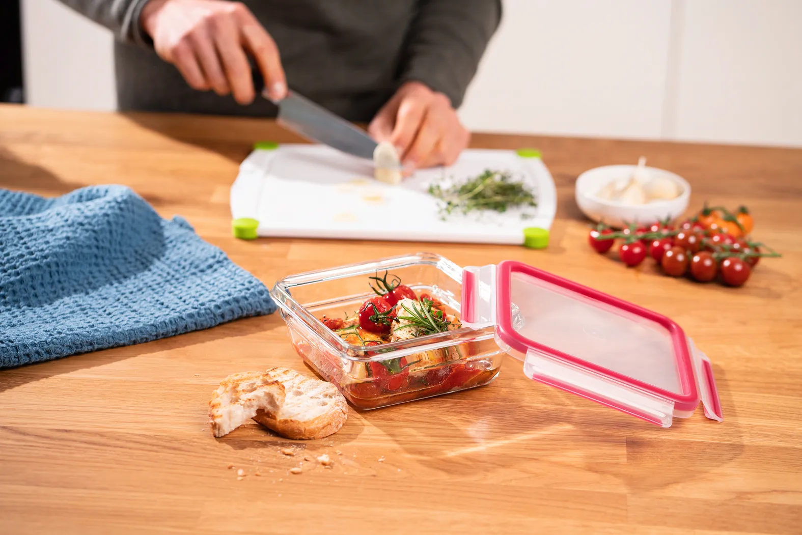 MasterSeal Brotdose aus Glas quadratisch, 0,8 L Tefal