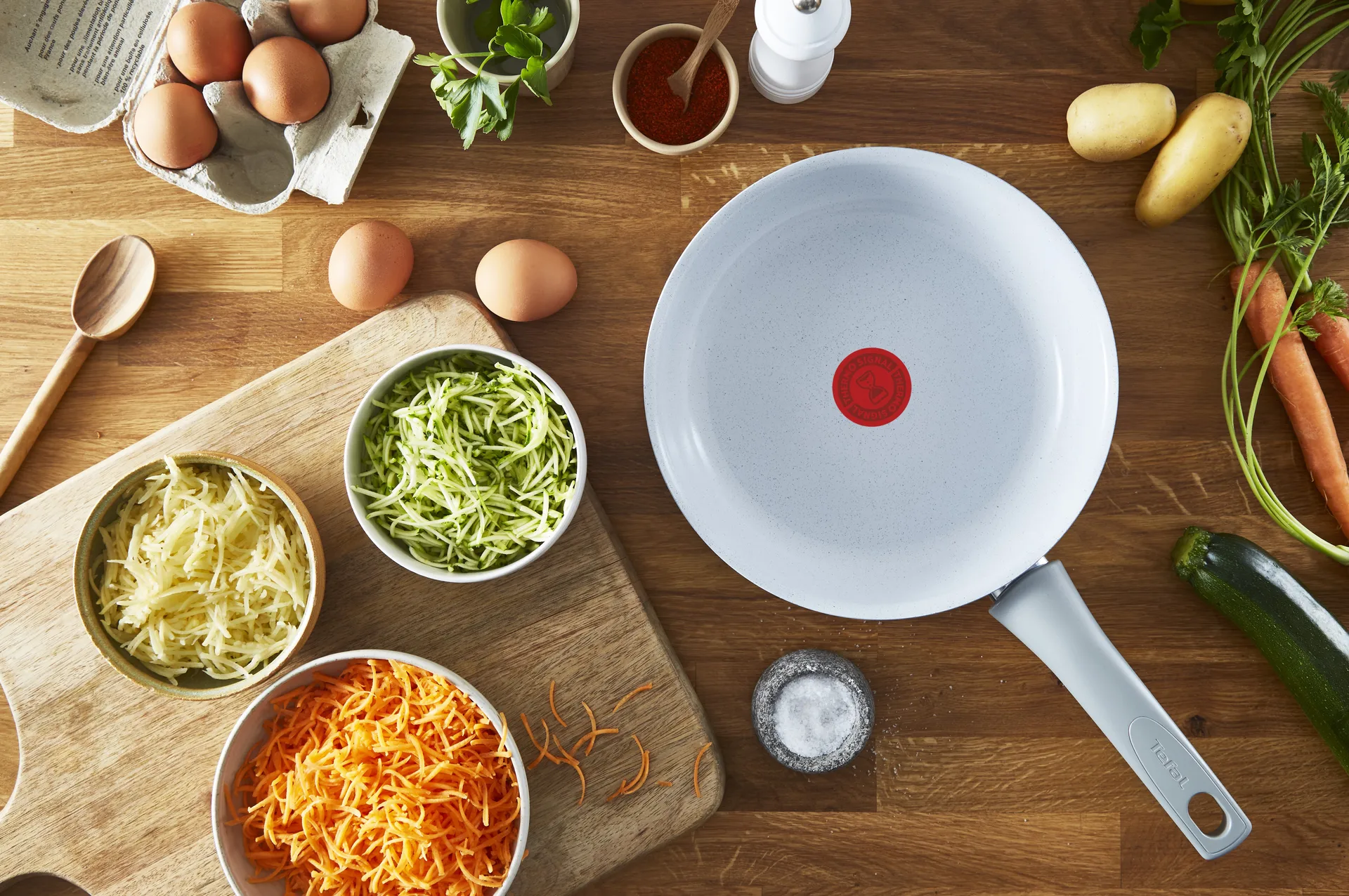 Natural chef Bratpfannenset grau, 2 Teile Tefal