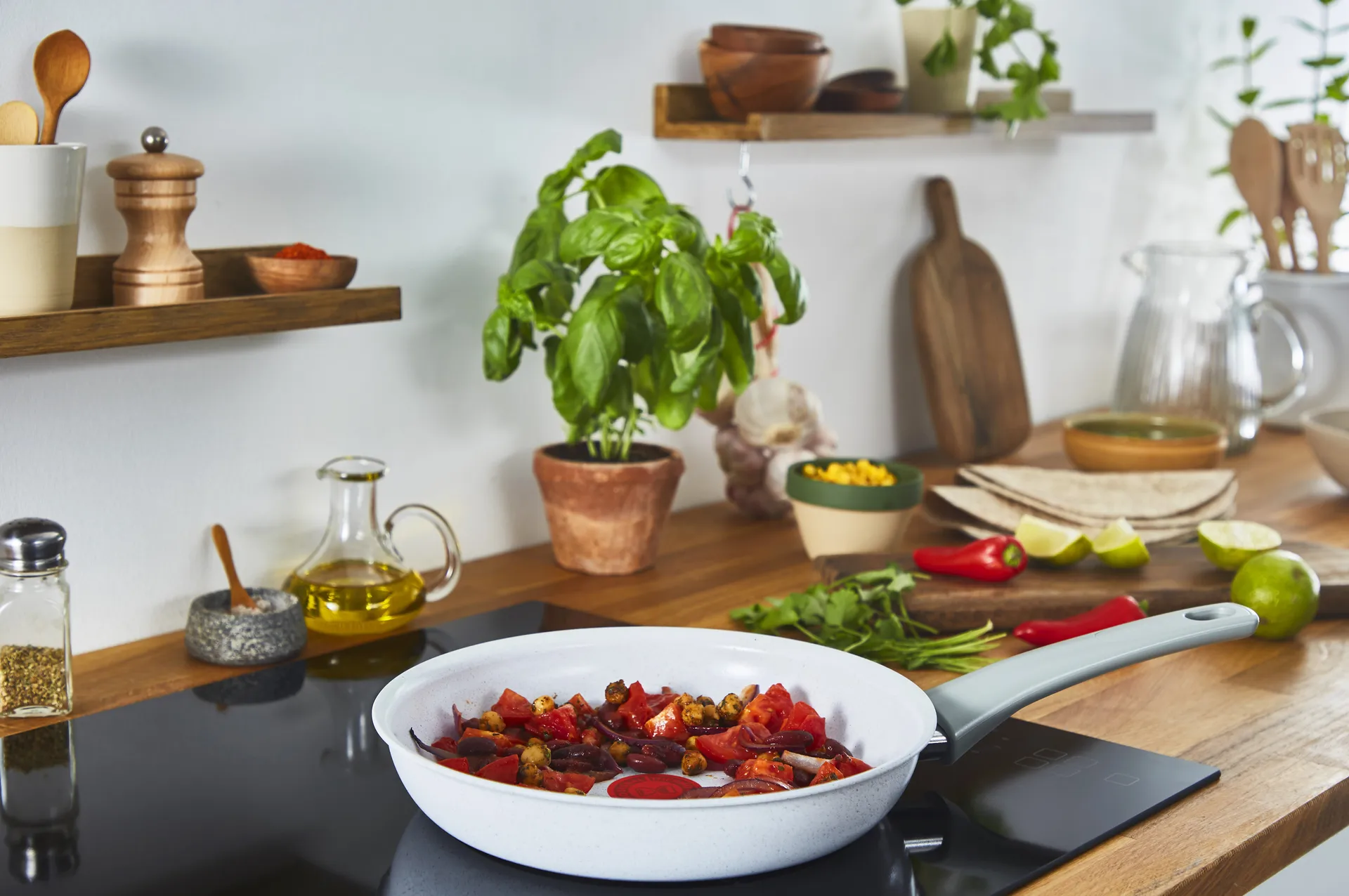 Natural chef Bratpfannenset grau, 2 Teile Tefal