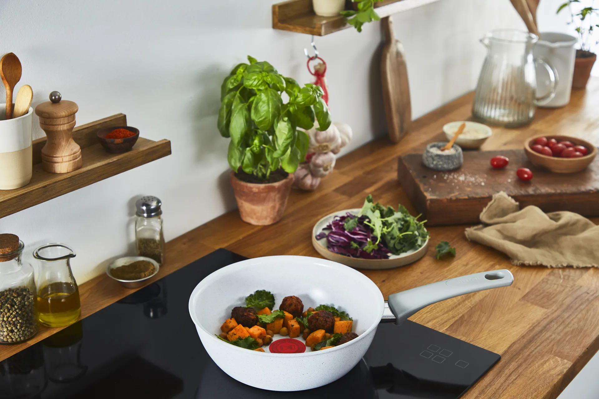 Natural chef Wokpfanne grau, 28cm Tefal