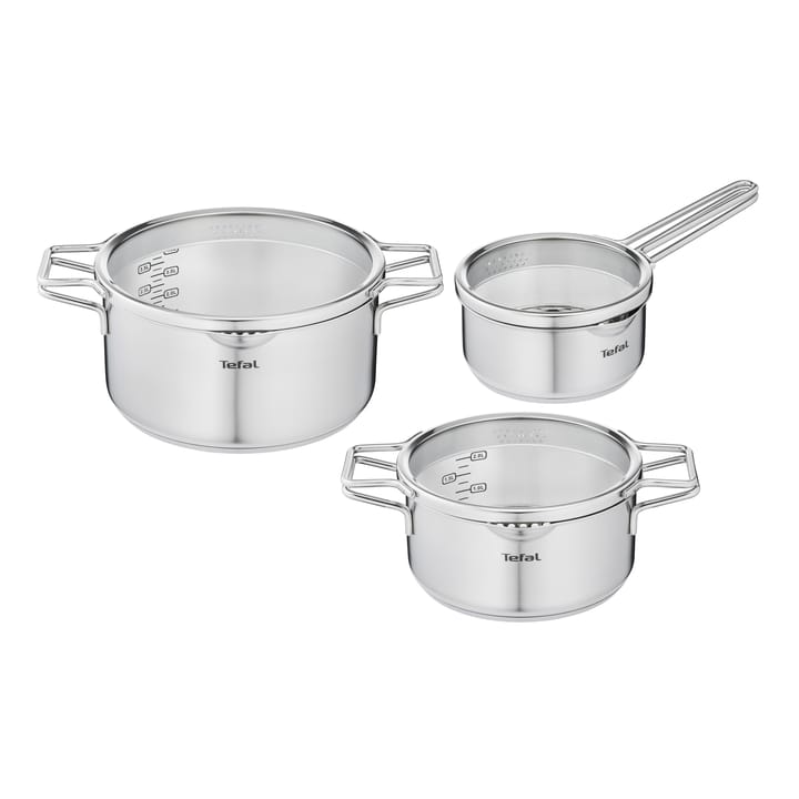 Nordica Topfset 6-teilig, Edelstahl Tefal