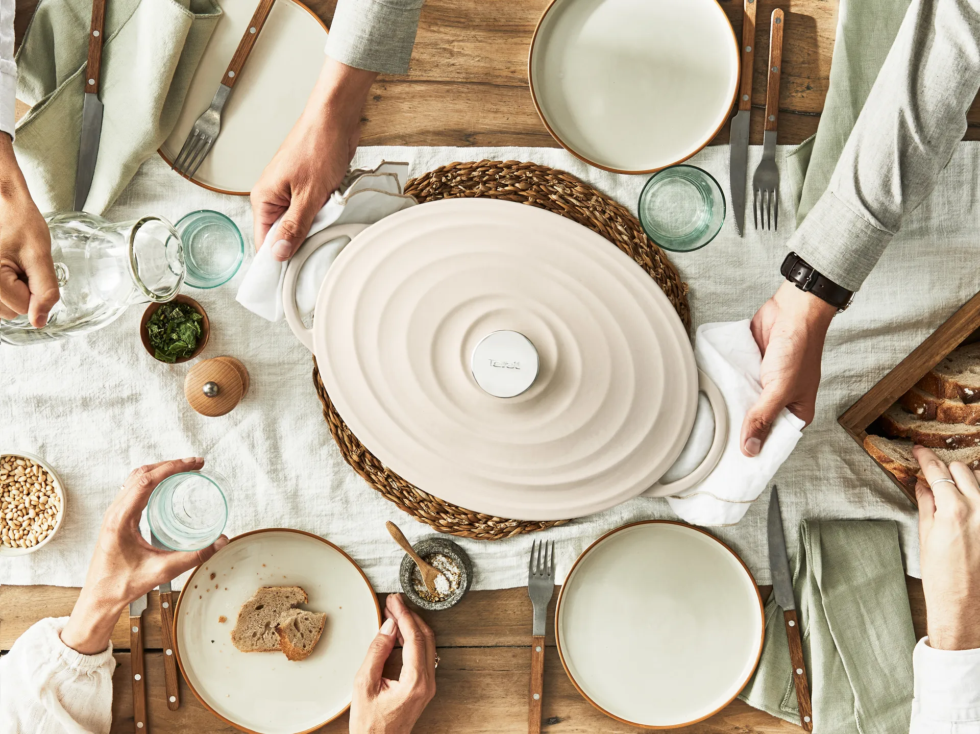 Tefal LOV ovaler Topf 7,2 L, Beige Tefal