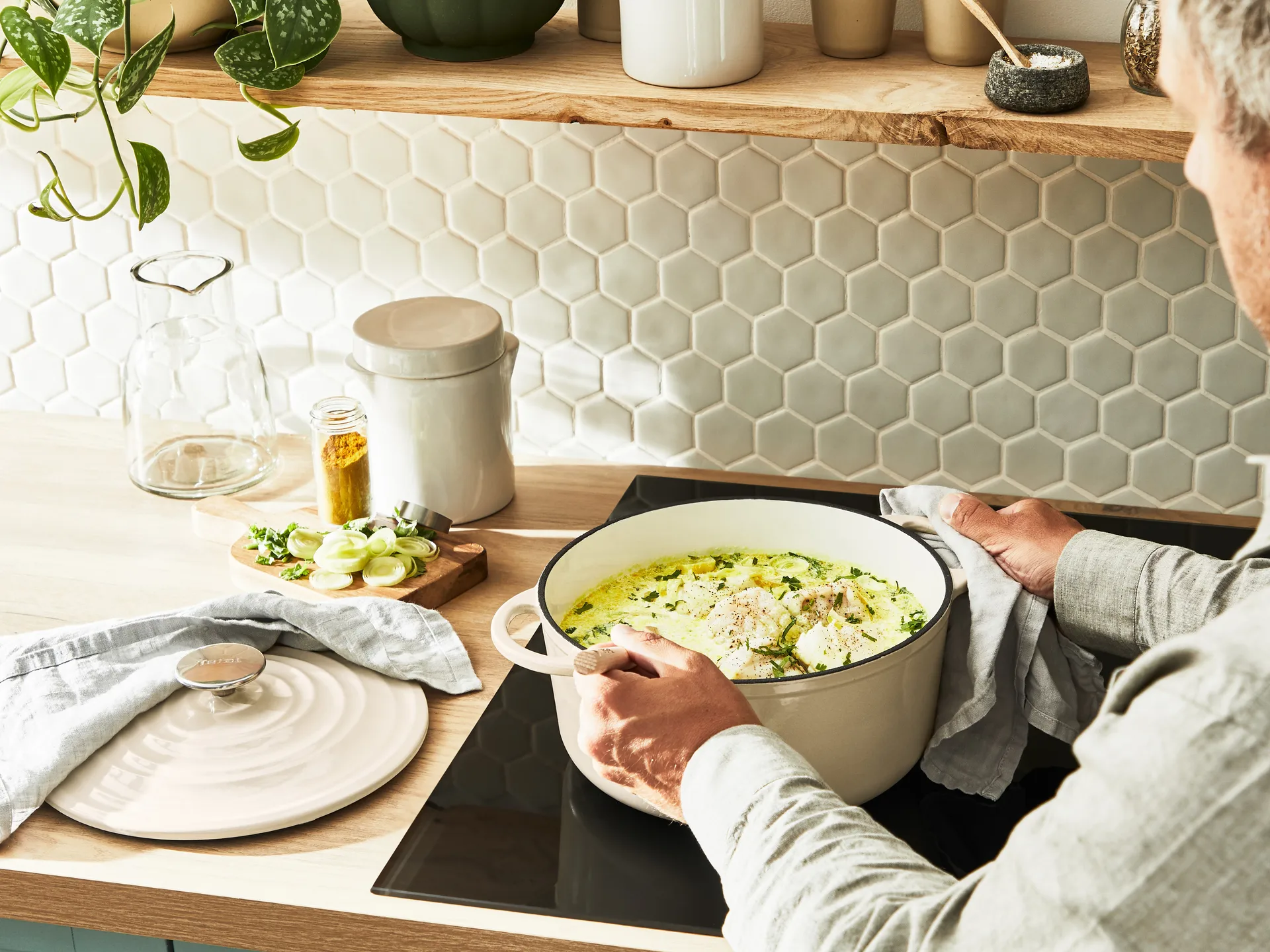 Tefal LOV runder Topf 5 L, Beige Tefal