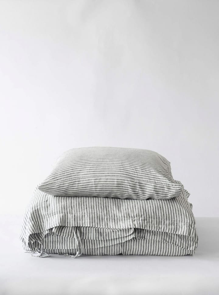 Bettbezug Leinen 150 x 200 cm - Grey/White - Tell Me More