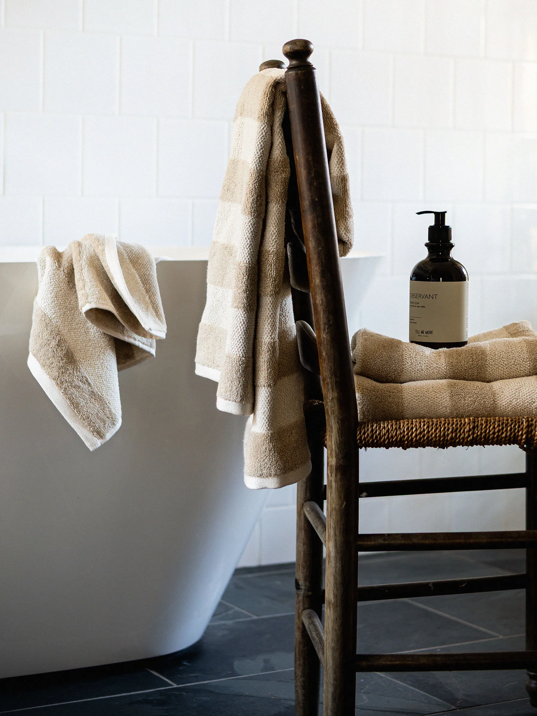 Cleo Badetuch 70x140 cm, Beige Tell Me More