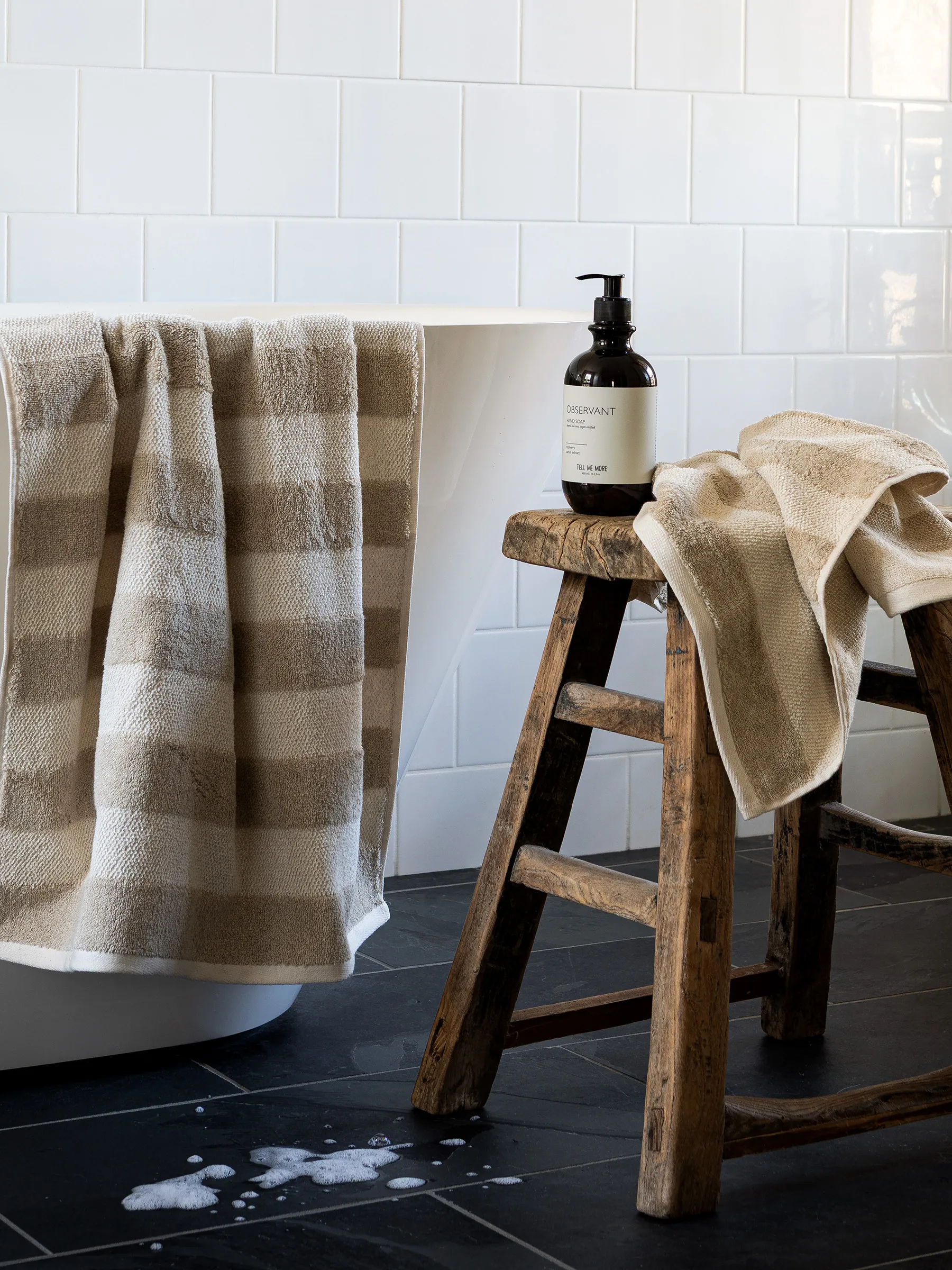 Cleo Badetuch 70x140 cm, Beige Tell Me More