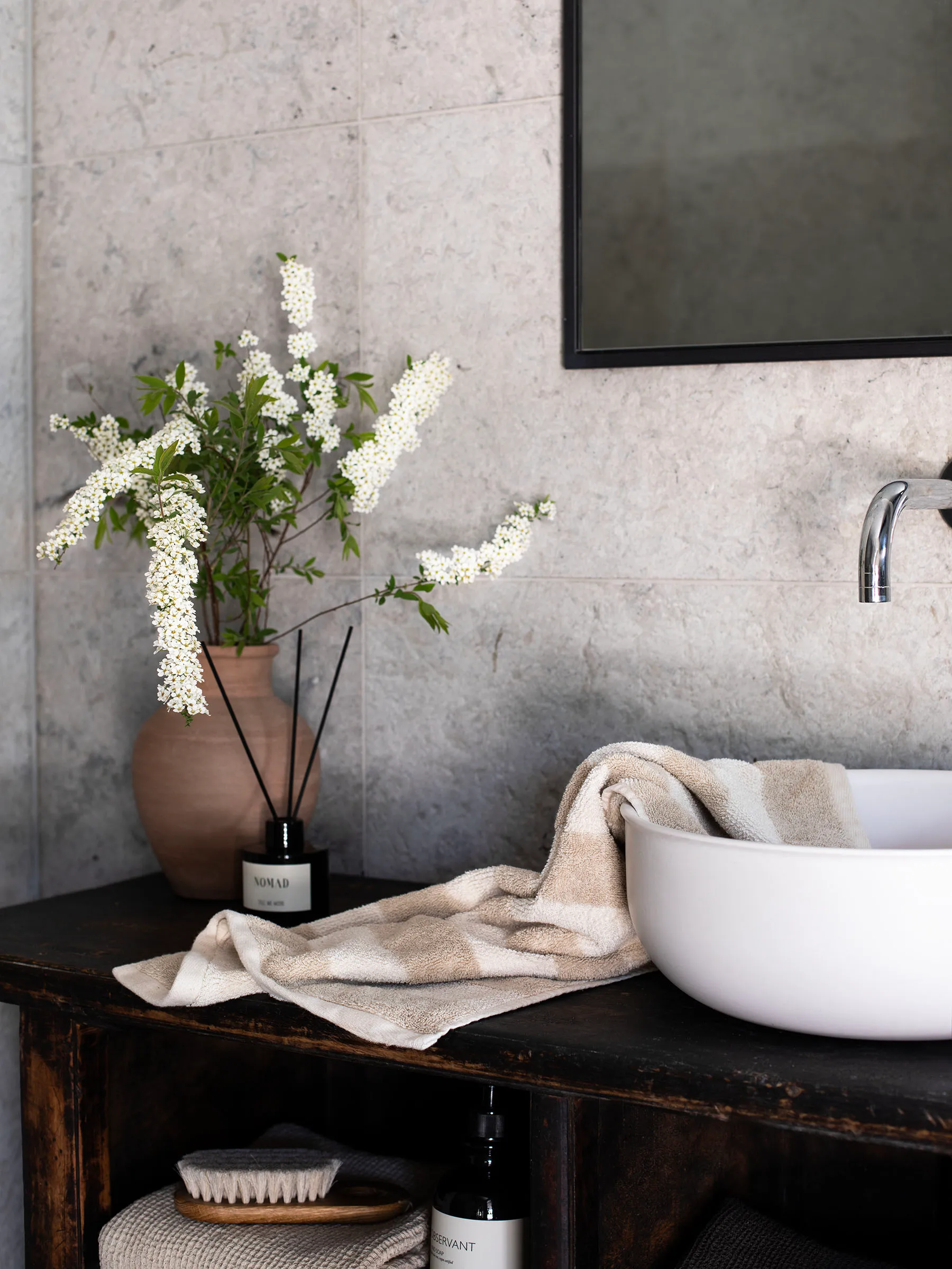 Cleo Handtuch 50x70 cm, Beige Tell Me More