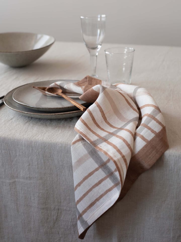 Ella Serviette 50x50 cm, Hazelnut checkered Tell Me More