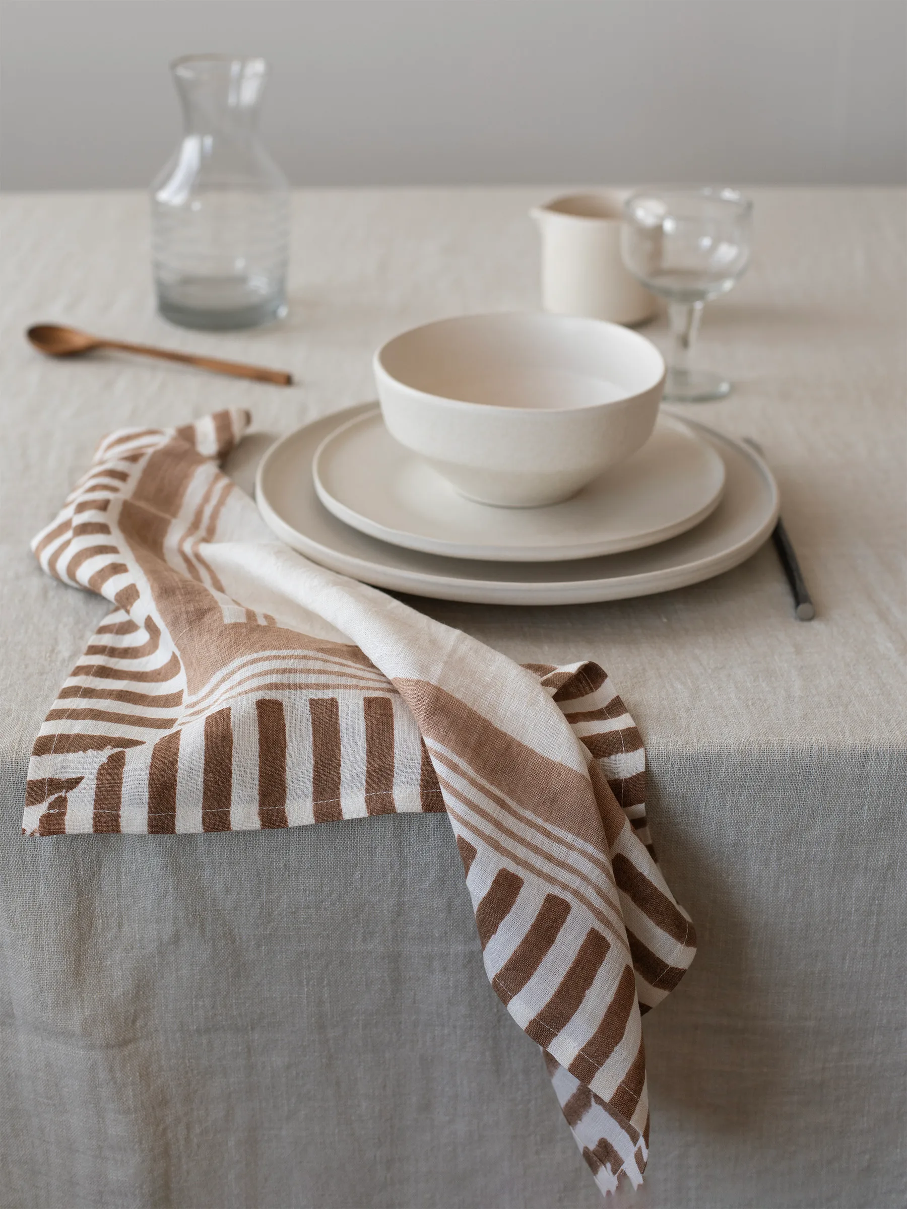 Ella Serviette 50x50 cm, Hazelnut Tell Me More