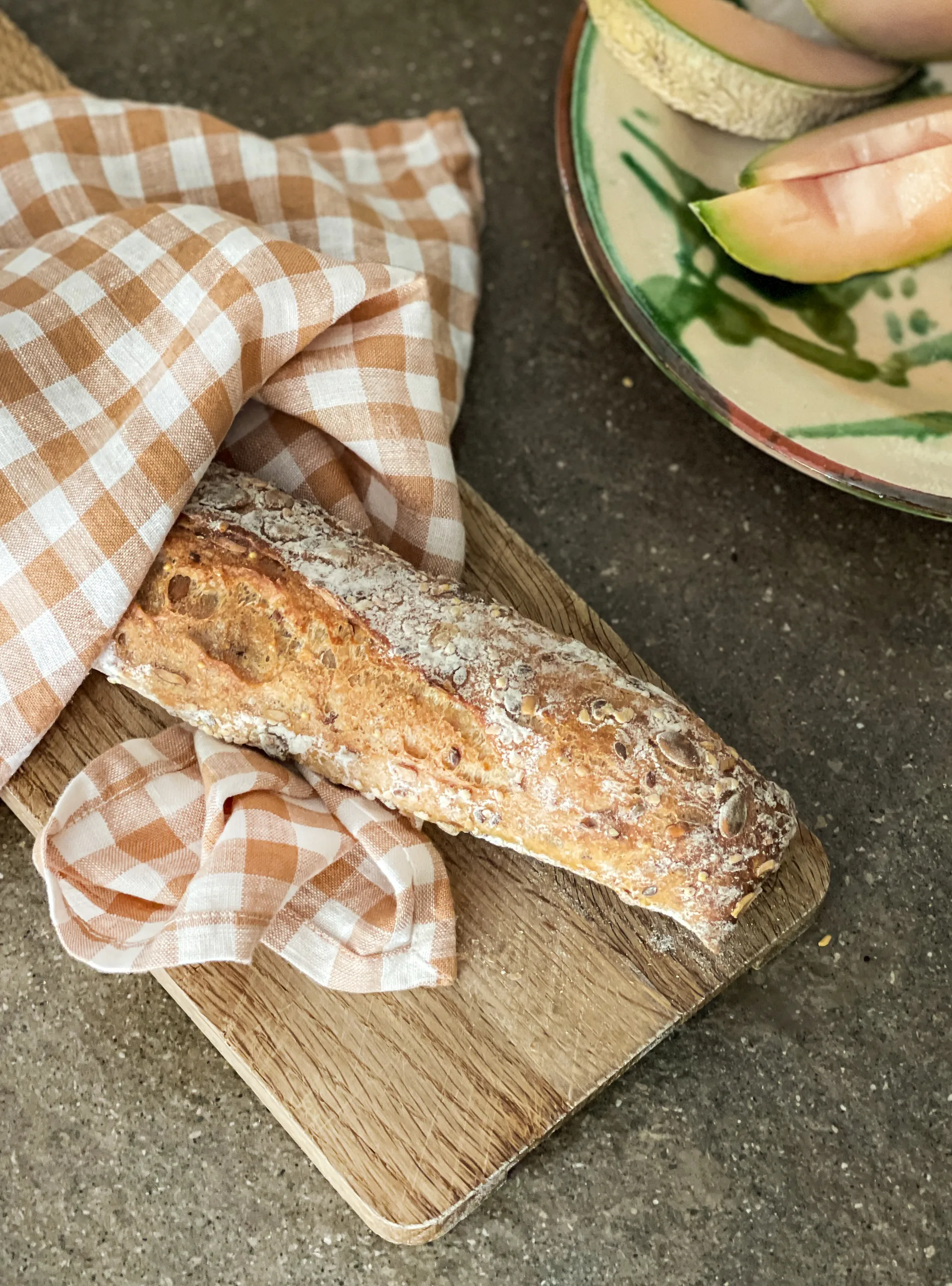 Gingham Kariertes Geschirrtuch 70 x 50 cm, Biscuit Tell Me More