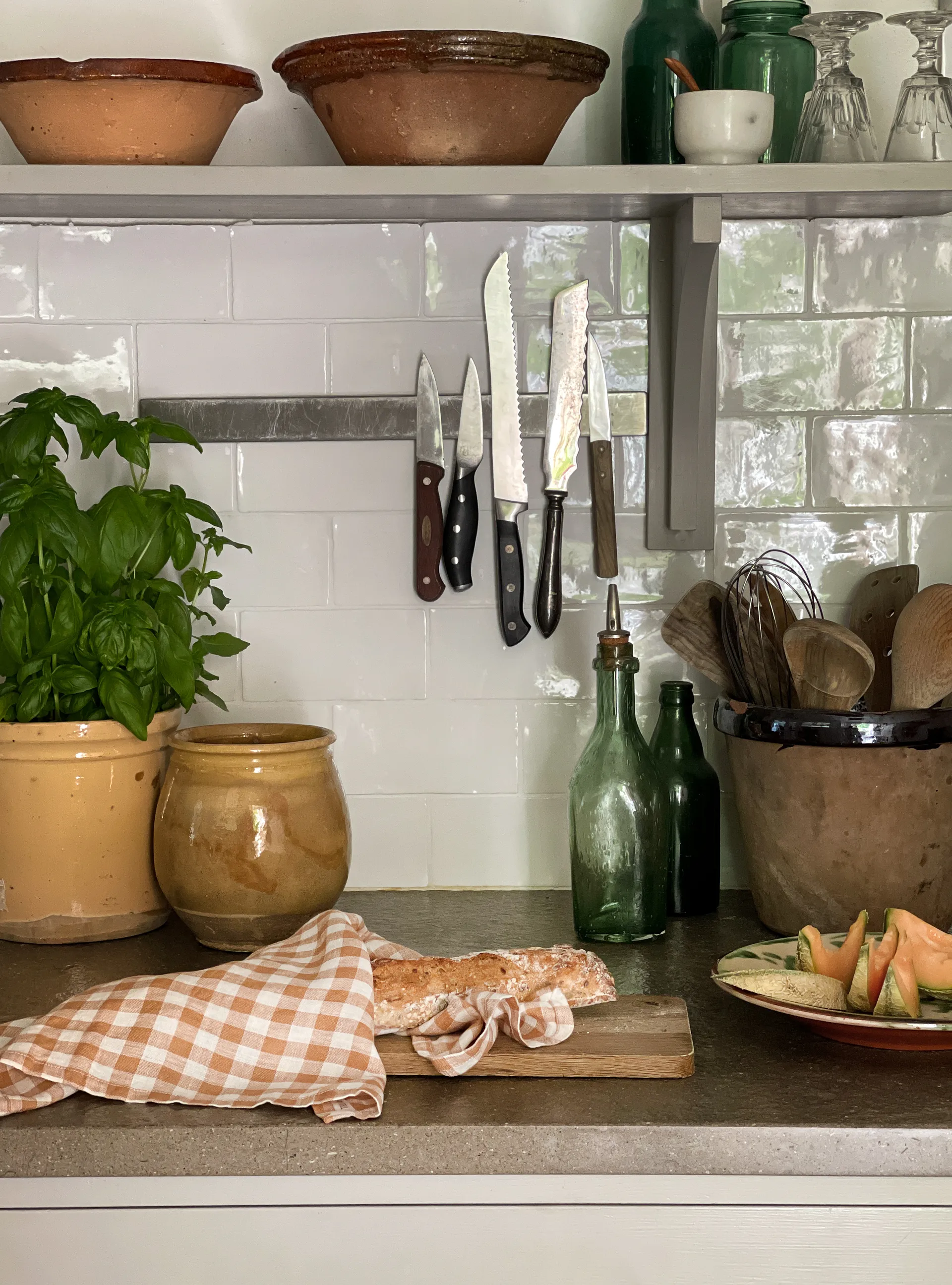 Gingham Kariertes Geschirrtuch 70 x 50 cm, Biscuit Tell Me More