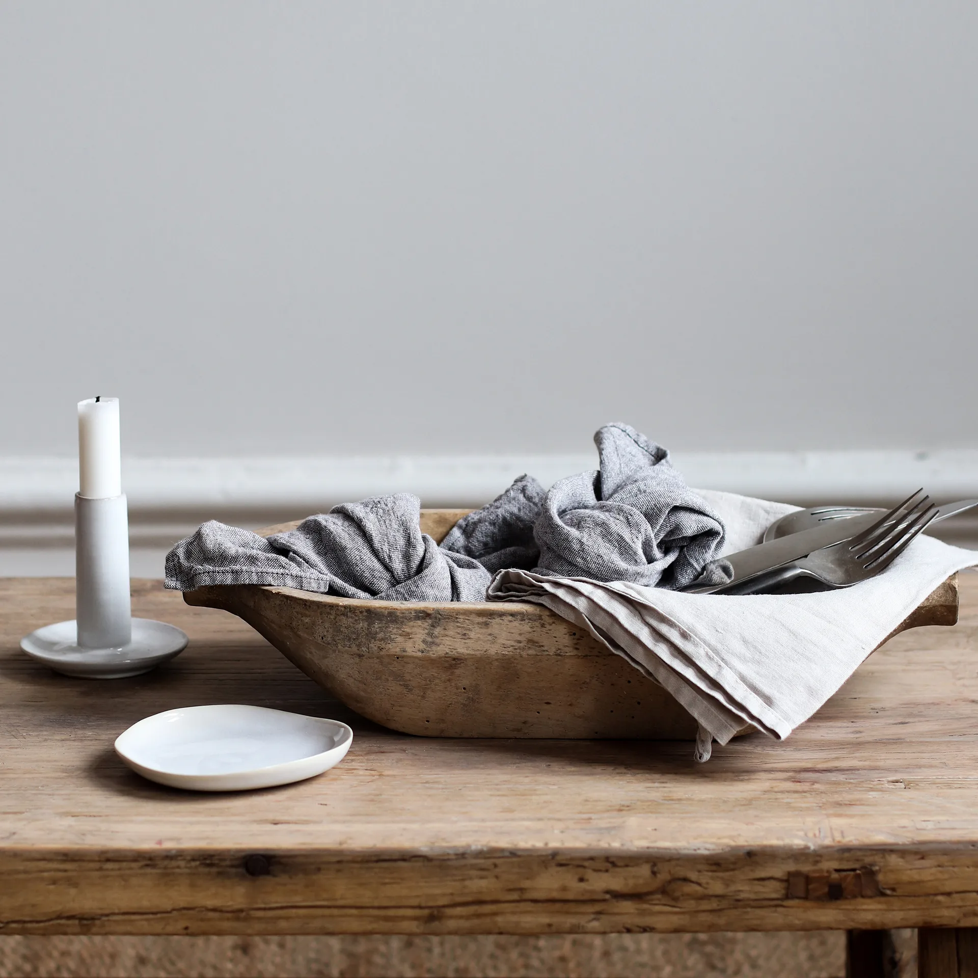 Julian Leinen Serviette 42 x 42cm, Grau Tell Me More