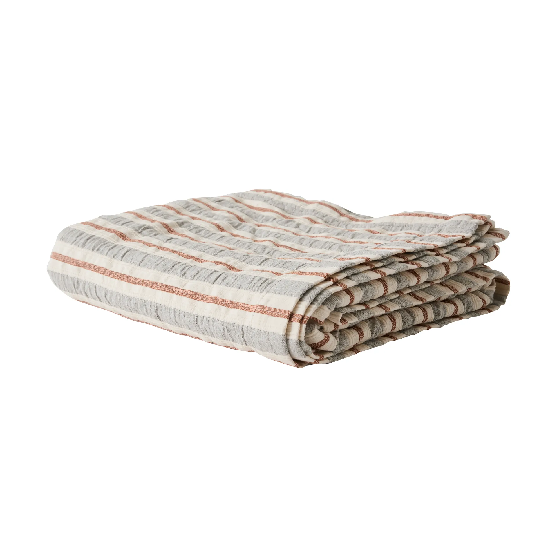 Malva Tagesdecke 180x260 cm, Grau-rostrot Tell Me More