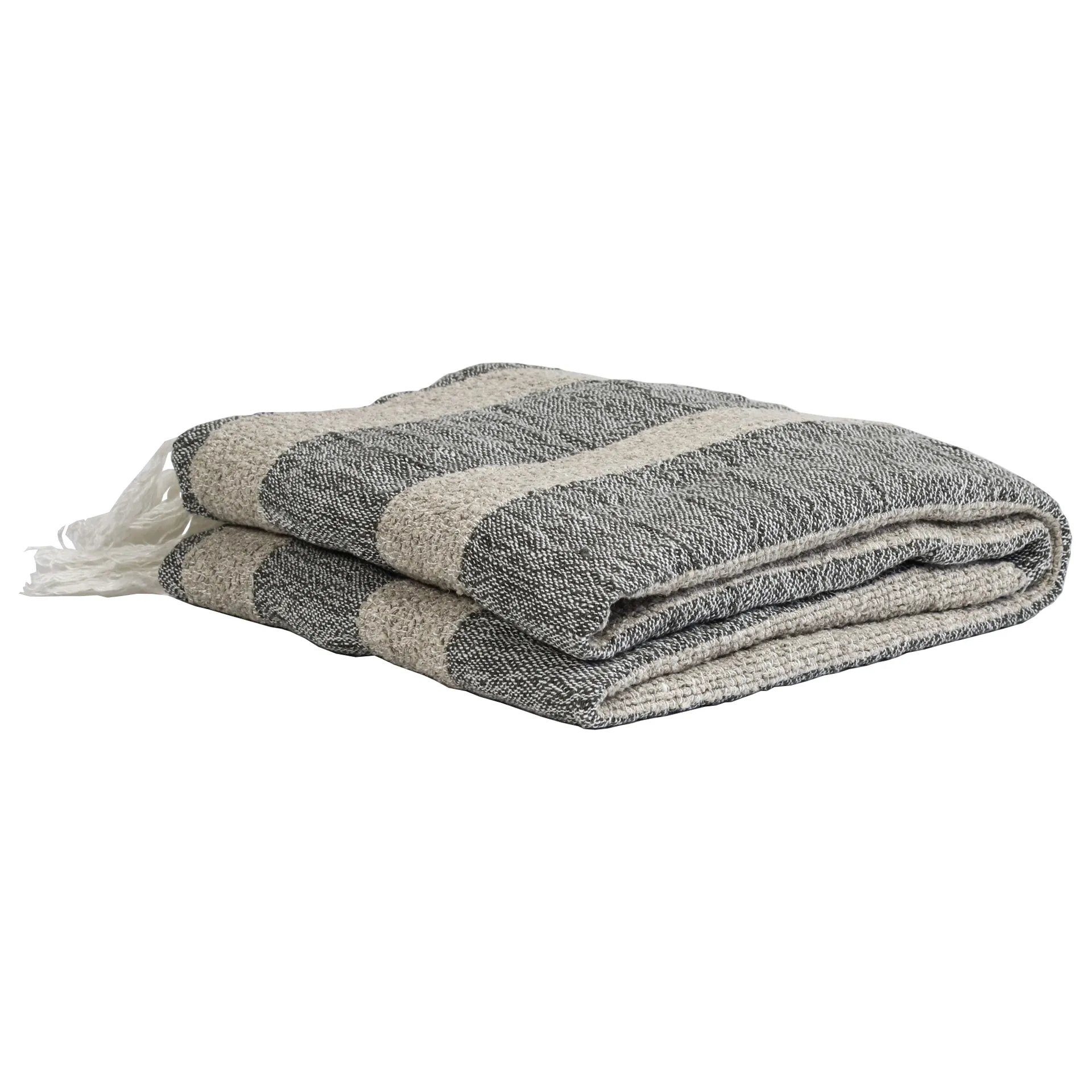 Mauro Wolldecke 130 x 170cm, Grau-weiß Tell Me More